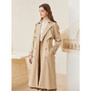 famecoco范可儿女士气质通勤双排扣收腰风衣长款外套FAC1AT011 商品缩略图4