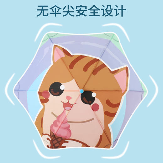 新款学生男女儿童卡通可爱雨伞长柄遮阳伞 商品图3