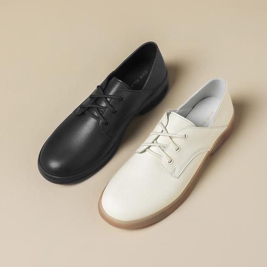 ZHR两穿单鞋女2024新款系带百搭英伦小皮鞋ins时尚女鞋子厚底圆头 商品图8