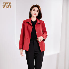 佐尔美春季新款 经典时尚短风衣外套女E33FD19