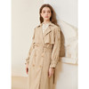 famecoco范可儿女士气质通勤双排扣收腰风衣长款外套FAC1AT011 商品缩略图5