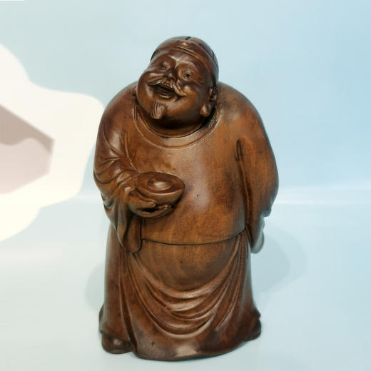 小 托宝财主地主°黄杨木摆件 商品图1