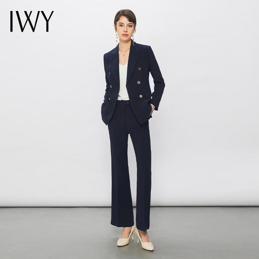 IWY/藏青色西装套装职业装高级西服外套女气质通勤商务工作服面试正装C13102+P31356 商品图1