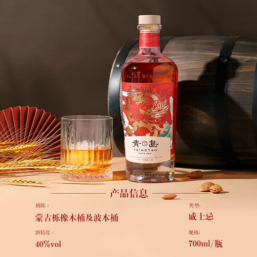 青岛威士忌龙年生肖限定礼盒 酒+杯子 商品图1