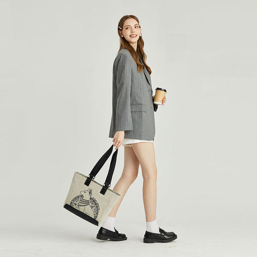 大英博物馆盖亚·安德森猫系列 时尚两用手提包托特单肩包 商品图3
