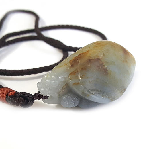 【天然正品】天然精品新疆籽料龙龟造型和田玉（祥瑞、健康）吊坠项链58.0*30.8*24.7MM（皆取最大值） 270224NJ04 商品图0