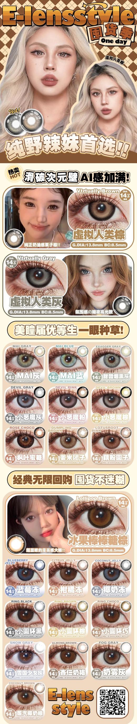 E-lensstyle日抛,69/盒128/2盒248/4盒356/6盒，最高度数800 商品图5