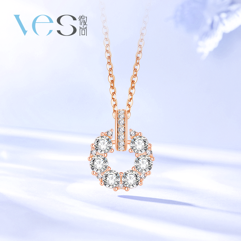 甜甜圈莫桑钻银925套链