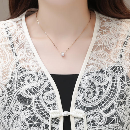 中长款内搭，短袖镂空短外披两件套裙QYM-XYKL-28106-L 商品图3