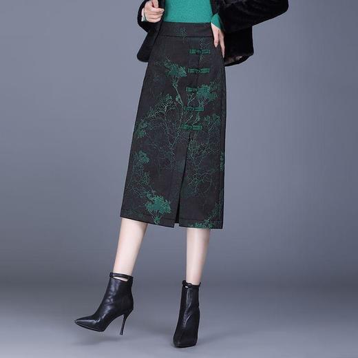 TZF-中国风旗袍式半身裙直筒包臀裙显瘦 商品图1