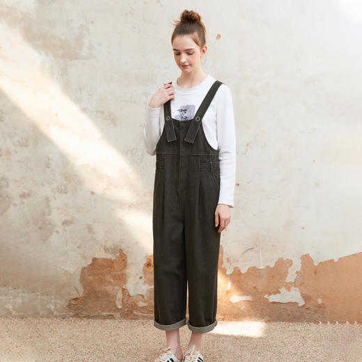 famecoco范可儿植物标本印花卫衣女长袖圆领宽松上衣FAC1BL002 商品图5