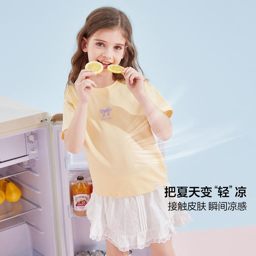 笛莎Deesha T恤2024夏季新款时尚满印短袖T恤 商品图1