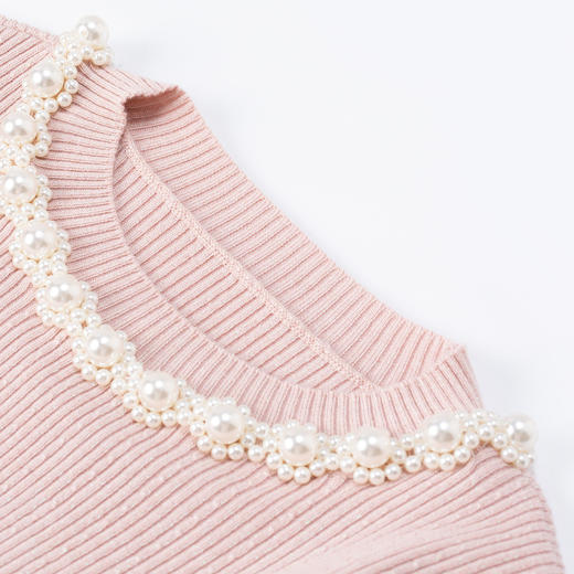 MAXRIENY复古圆领套头针织衫女内搭打底衫修身上衣MS85SW005R10 商品图1