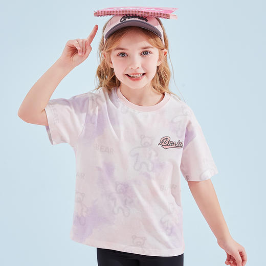 笛莎Deesha T恤2024夏季新款时尚扎染满印短袖T恤 商品图0