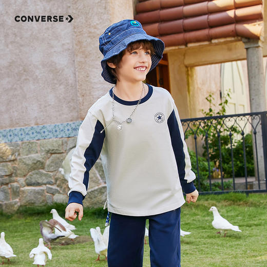 CONVERSE 春 大童小童 长袖T恤 CNVB-LK-D695 商品图2