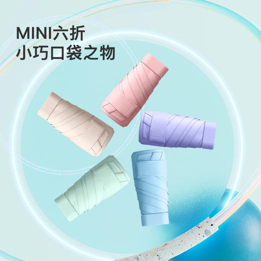 迷你便携六折晴雨遮阳伞防紫外线黑胶防晒太阳伞女卡包伞 商品图1