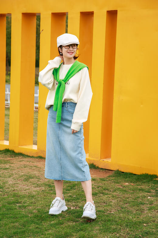 高腰牛仔半裙 商品图1