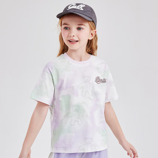 笛莎Deesha T恤2024夏季新款时尚扎染满印短袖T恤 商品图1