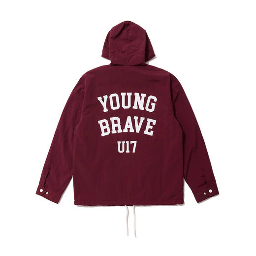 U17 连帽教练夹克 酒红色 商品图1