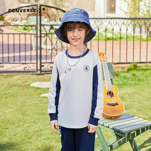 CONVERSE 春 大童小童 长袖T恤 CNVB-LK-D695 商品图1