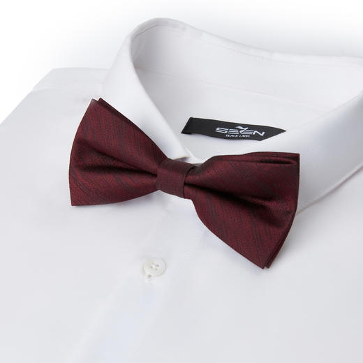 柒牌男士纯色新郎结婚领结伴郎婚礼蝴蝶结西服正装衬衫配饰礼盒装	126F70490 商品图2