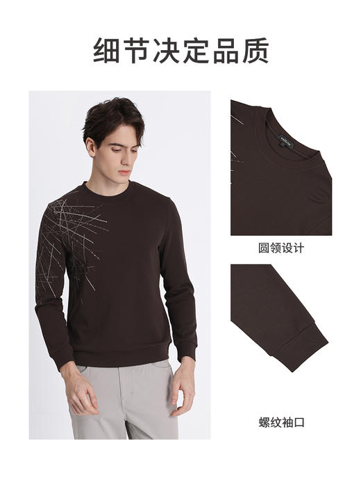 callisto棕色棉混纺卫衣 STFLE052C 商品图3