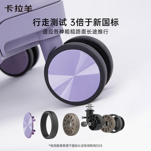 【红点奖设计师款】卡拉羊钻石线雕魔方体行李箱纯PC超轻防刮耐磨CX8121 商品图4