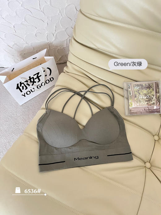 夏季【双肩交叉美背内衣 女士内搭裹胸抹胸】带胸垫吊带背心 固定杯聚拢 商品图8