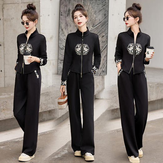 新中式刺绣，潮流轻奢时尚两件套HR-YQH2508 商品图5