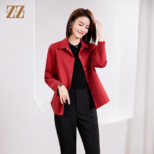 佐尔美春季新款 经典时尚短风衣外套女E33FD19 商品图2