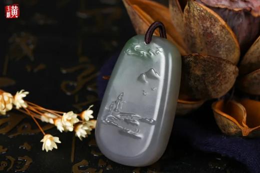 和田玉烟紫玉【笑佛】吊坠 配精美编织挂绳 赠证书 商品图1