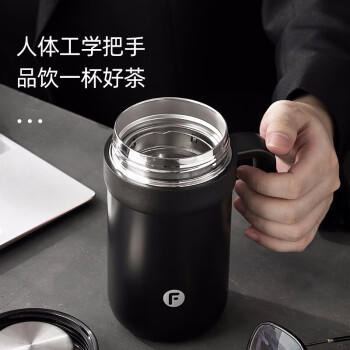 富光保温杯316不锈钢智能显温高档大容量办公水杯子桌面带把手礼物 商品图5