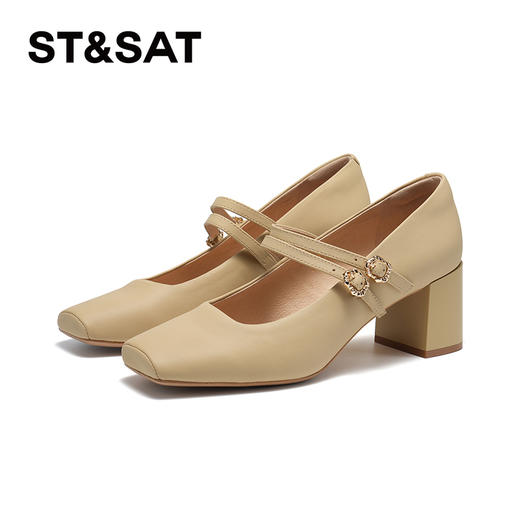 星期六简约方头粗跟玛丽珍SSC1111095 商品图11