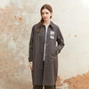 famecoco纯棉植物绣花贴布风衣中长款女宽松休闲外套FAC1AT008 商品缩略图0