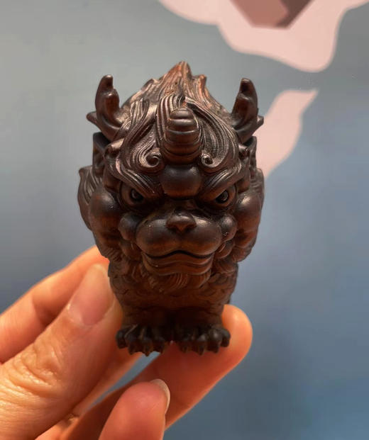 做旧小麒麟°黄杨木摆件 商品图3