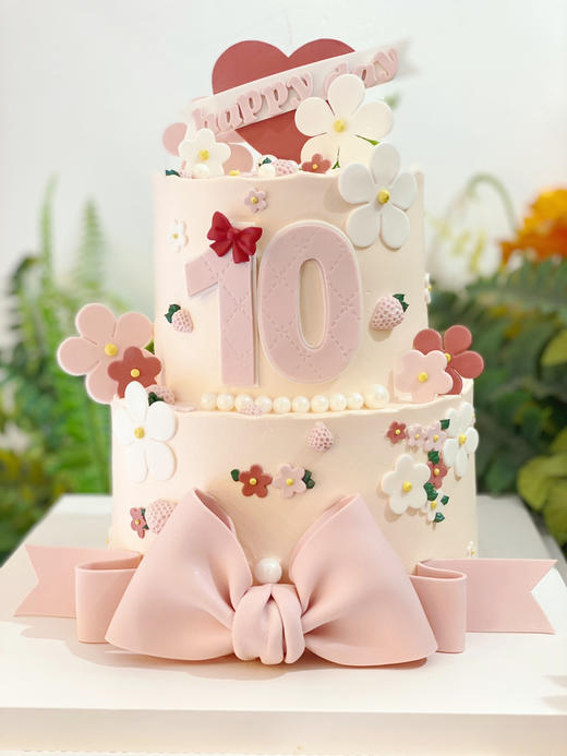 公主风主题蛋糕，全部可食用翻糖装饰，请提前三天预定哦 商品图1