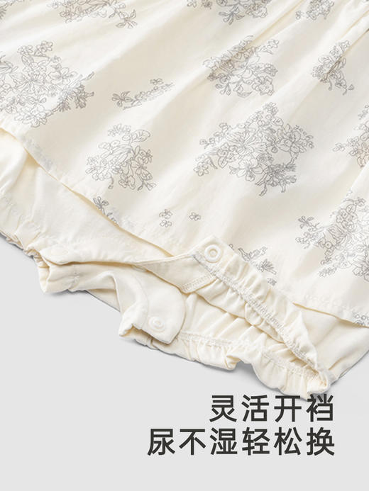 英氏童装哈衣新生儿纯棉连体衣夏季透气2024新款YRHBJ2Q375A 商品图3