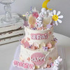 【双层兔宝宝满月蛋糕】-生日蛋糕/儿童蛋糕 商品缩略图0