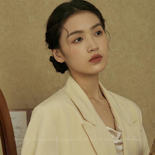 Oflye潮流饰品 不对称锆石精致极简纯银耳环轻奢小众气质耳饰小钻S925银耳钉时尚配饰 商品图2