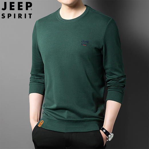 【线下专柜货 高端皮标+刺绣】JEEP SPIRIT男士圆领卫衣 商品图9