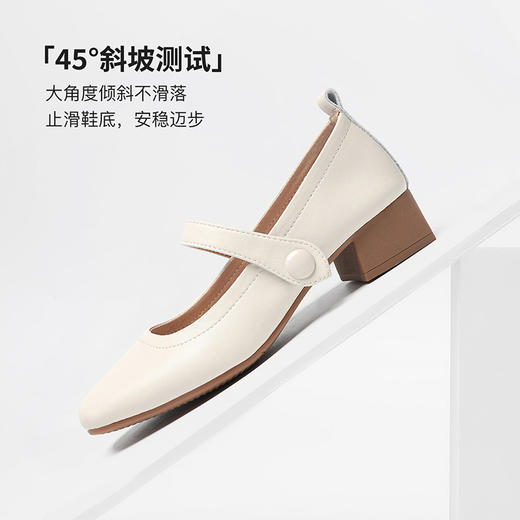 ZHR则则浅口单鞋女2024新款英伦小皮鞋优雅简约百搭粗跟女鞋玛丽珍鞋 商品图11