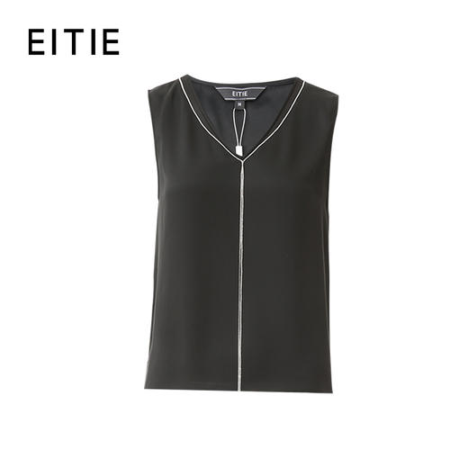 EITIE爱特爱夏季新款V领无袖简约小上衣7713413 商品图7