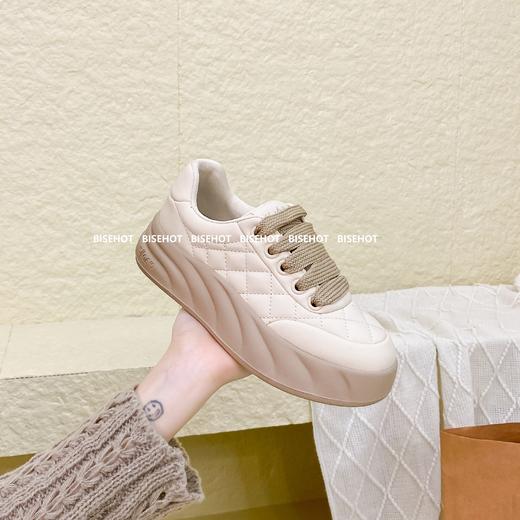 新品格子纹真皮百搭休闲面包鞋968B41529（W） 商品图1