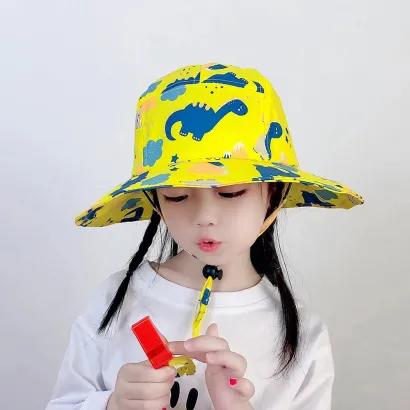 前佳QIANJIA儿童遮阳帽夏薄款大檐遮阳帽男孩防紫外线新款太阳帽女防晒渔夫帽 商品图12