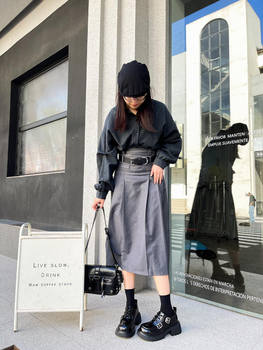 新品厚底侧扣漆皮乐福单鞋919B41514（W） 商品图8