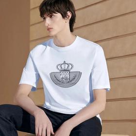 爱马仕同款高端男士短袖液氨长绒棉T恤