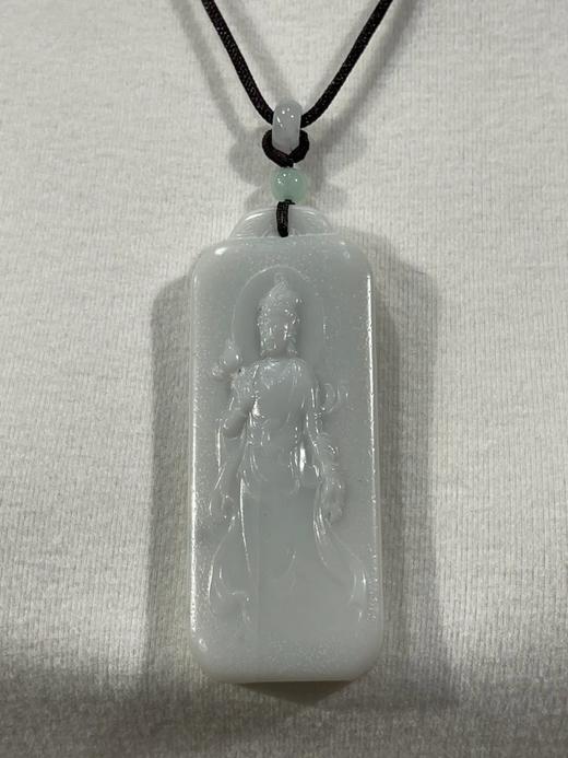 白玉雕观音与经文牌吊坠，顺丰包邮 商品图5