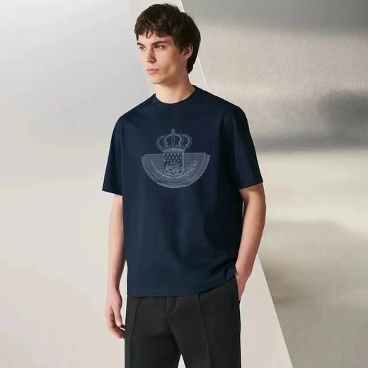 爱马仕同款高端男士短袖液氨长绒棉T恤 商品图1