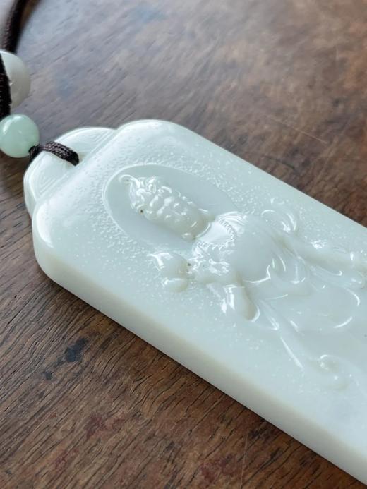 白玉雕观音与经文牌吊坠，顺丰包邮 商品图8