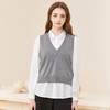 Famecoco范可儿v领无袖针织马甲背心女叠穿套头马夹FAC1CA021 商品缩略图1